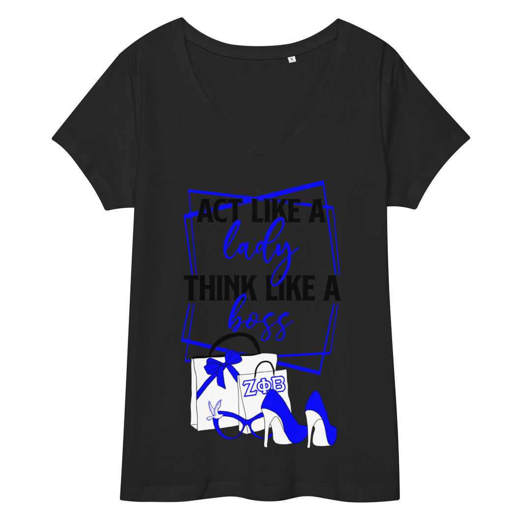 Zeta Phi Beta Women’s fitted v-neck t-shirt